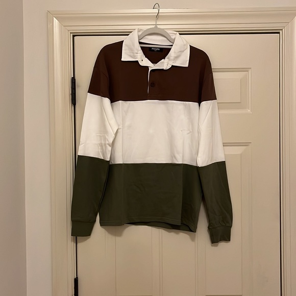 RSQ Mens Tri-Block Rugby Shirt / NWOT / Size Small - Picture 2 of 5